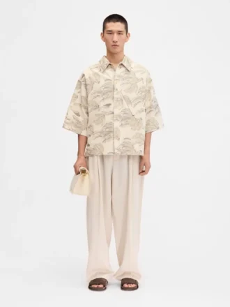Das Aloe-Hemd Boxy-Hemd aus Bananen-Jacquard