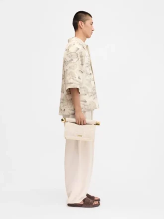 Das Aloe-Hemd Boxy-Hemd aus Bananen-Jacquard