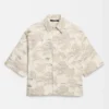 Das Aloe-Hemd Boxy-Hemd aus Bananen-Jacquard