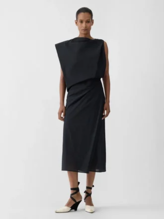 Das Drap-Kleid Asymmetrisches Etuikleid