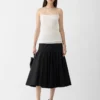 Das drapierte Tanktop aus Plumetis-Strick