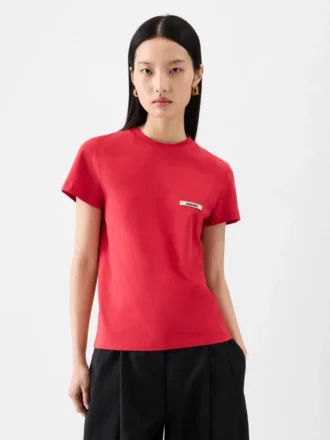 Das Gros Grain Kurzarm-T-Shirt Grosgrain-Logo-T-Shirt