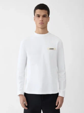 Das Gros Grain Langarm-T-Shirt Langarm-T-Shirt mit Grosgrain-Logo