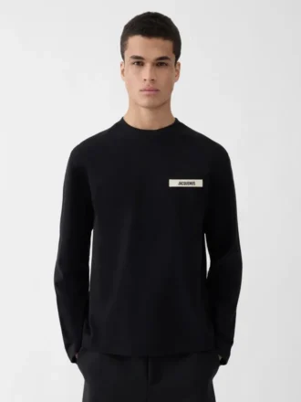 Das Gros Grain Langarm-T-Shirt Langarm-T-Shirt mit Grosgrain-Logo