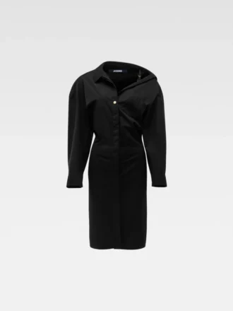 Das Hemdkleid Asymmetrisches Mini-Hemdkleid