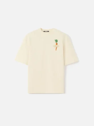 Das Karotten-T-Shirt Logo-T-Shirt mit Karottenaufnäher