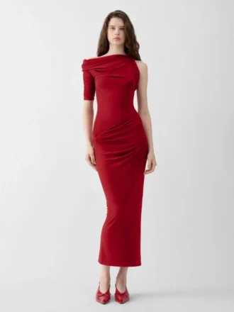 Das Kleid „Drapeado” Drapiertes Midikleid