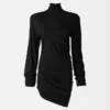 Das Kleid Spallina Drapiertes Rollkragenkleid