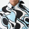 Das kurzärmelige Hemd Pablo Asymmetrisches Hemd mit Zebra Arty-Print