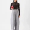 Das Merino-Langarm-Poloshirt Transparentes Strick-Poloshirt