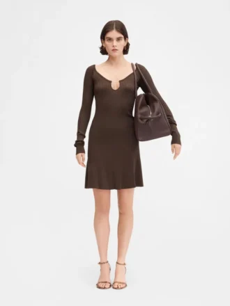 Das Minikleid Pralù Minikleid mit langen Ärmeln und Wellenkante