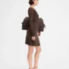 Das Minikleid Pralù Minikleid mit langen Ärmeln und Wellenkante