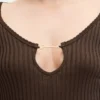 Das Minikleid Pralù Minikleid mit langen Ärmeln und Wellenkante