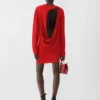 Das Mistral-Kleid Kleid mit Wasserfallausschnitt am Rücken