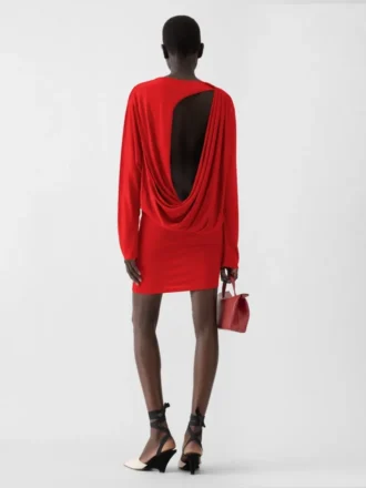 Das Mistral-Kleid Kleid mit Wasserfallausschnitt am Rücken