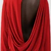 Das Mistral-Kleid Kleid mit Wasserfallausschnitt am Rücken