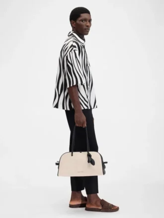 Das Pablo-Kurzarmhemd Asymmetrisches Hemd mit Wavy Psyche-Print