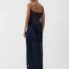 Das Plumetis-Strickkleid Drapiertes transparentes Kleid