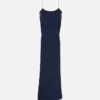 Das Plumetis-Strickkleid Drapiertes transparentes Kleid