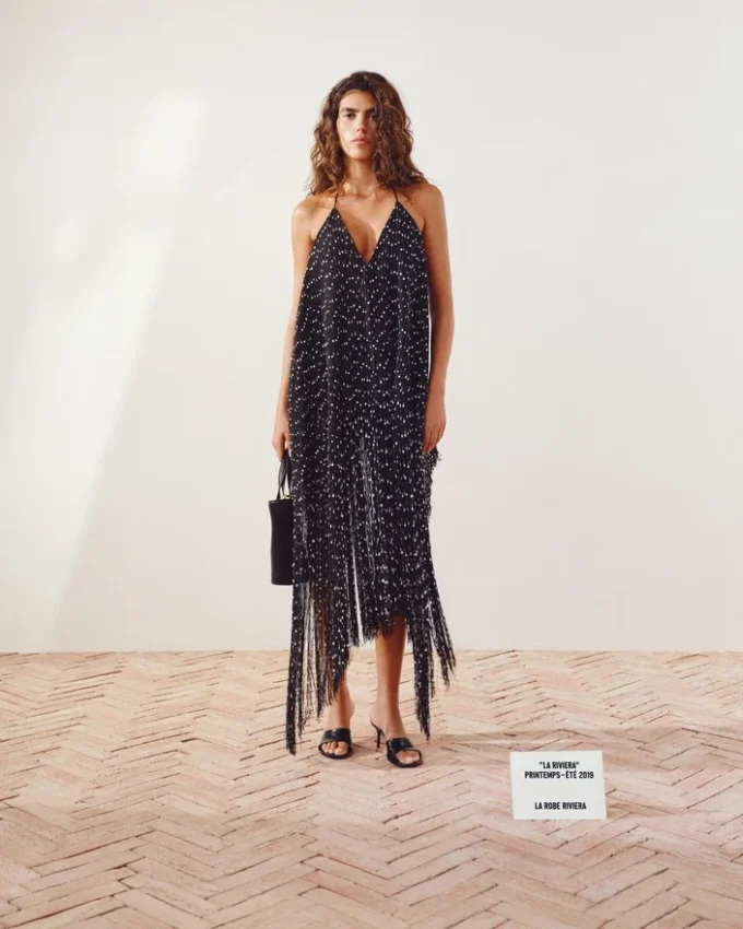 Das Riviera-Kleid Neckholder-Kleid mit Fransen