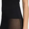 Das Roupao-Strickkleid Transparentes Minikleid