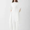 Das Strickkleid Mistral Drapiertes Kurzarmkleid