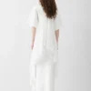 Das Strickkleid Mistral Drapiertes Kurzarmkleid