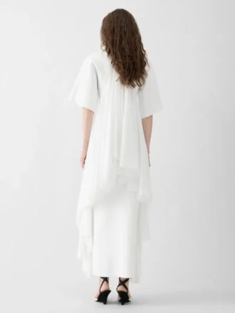 Das Strickkleid Mistral Drapiertes Kurzarmkleid