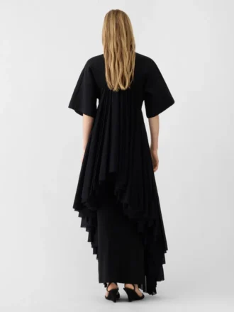 Das Strickkleid Mistral Drapiertes Kurzarmkleid