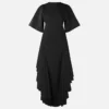 Das Strickkleid Mistral Drapiertes Kurzarmkleid