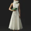 Das Triana-Kleid Ausgestelltes Godet-Kleid
