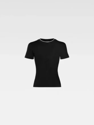Das Tricot-T-Shirt Asymmetrisches Strick-T-Shirt