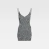 Das Zebra-Mini-Strickkleid Zebra-Jacquard-Minikleid