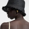 Der Bacino-Bucket-Hat Hut aus ausgefranstem Raffia