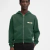 Der Gros Grain Hoodie mit Reißverschluss Grosgrain-Logo-Hoodie mit Reißverschluss