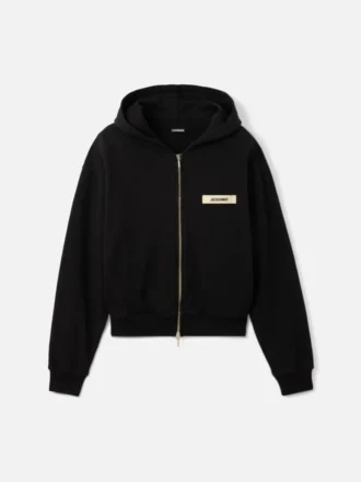 Der Gros Grain Hoodie mit Reißverschluss Grosgrain-Logo-Hoodie mit Reißverschluss