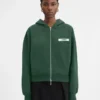 Der Gros Grain Hoodie mit Reißverschluss Grosgrain-Logo-Hoodie mit Reißverschluss