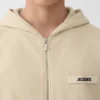 Der Gros Grain Hoodie mit Reißverschluss Grosgrain-Logo-Hoodie mit Reißverschluss
