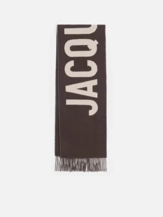 Der Jacquemus-Schal Fringe Logo-Schal