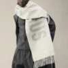 Der Jacquemus-Schal Fringe Logo-Schal