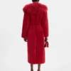 Der lange Pilou-Mantel Langer Shearling-Mantel