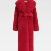 Der lange Pilou-Mantel Langer Shearling-Mantel