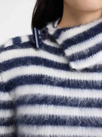 Der Marina-Pullover Gestreifter Mohairpullover