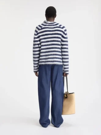 Der Marina-Pullover Gestreifter Mohairpullover