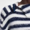 Der Marina-Pullover Gestreifter Mohairpullover Der Marina-Pullover Gestreifter Mohairpullover