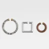 Der Ohrschmuck Trio geometrischer Ohrklemmen