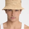 Der Pesco-Bucket-Hat Bestickter Raffia-Bucket-Hat
