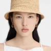 Der Pesco-Bucket-Hat Bestickter Raffia-Bucket-Hat