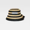 Der Vela-Hut Gefalteter Raffia-Bucket-Hut