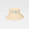 Der Vela-Hut Gefalteter Raffia-Bucket-Hut